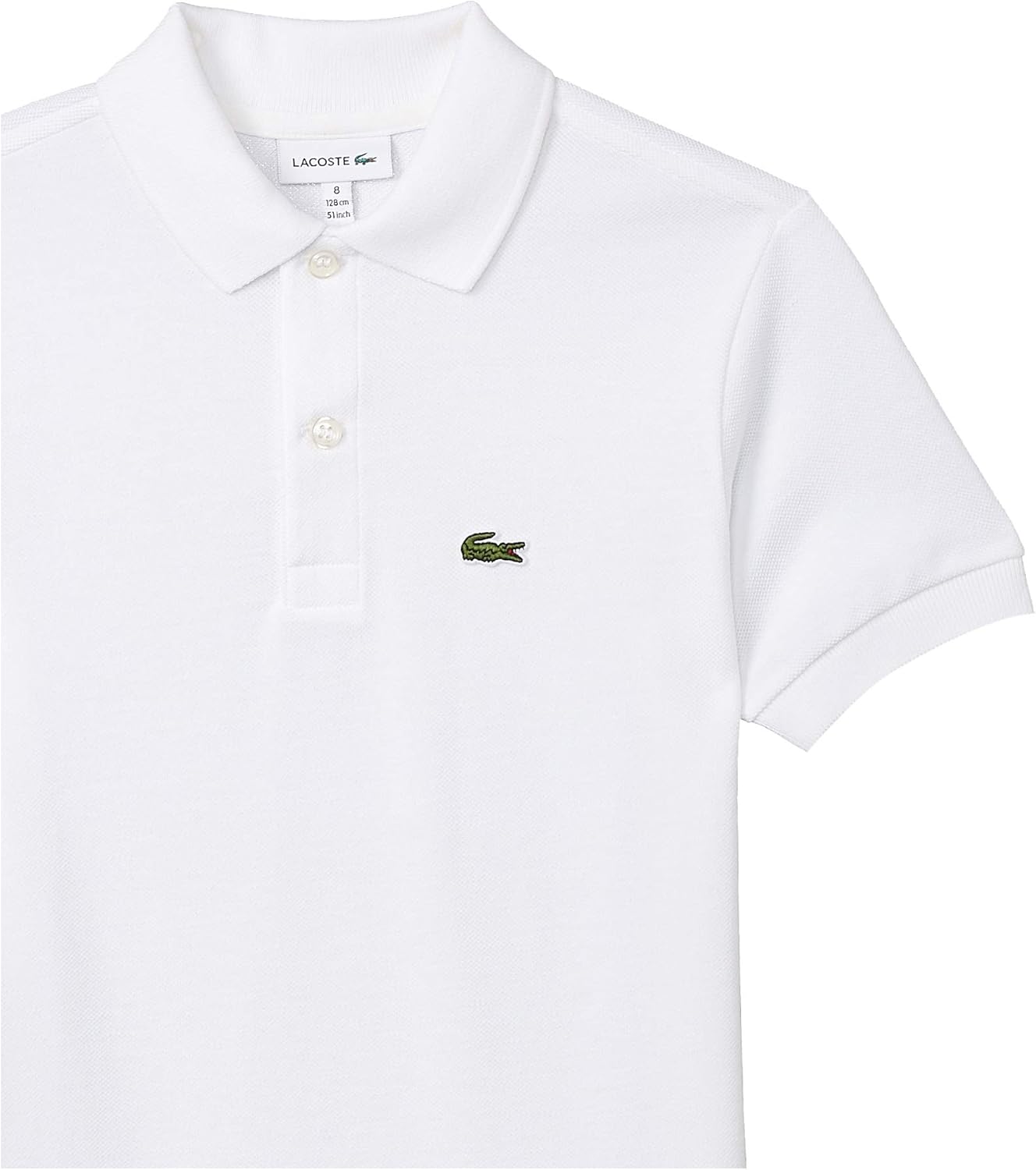 Lacoste Boys' Boy (l1812) классический поло с коротким рукавом из пике, White — фото 3