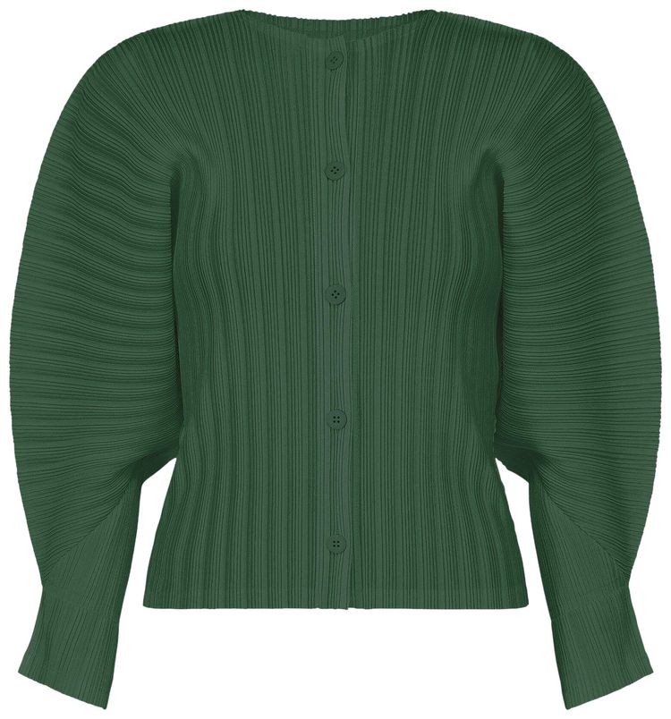 

Кардиган Pleats Please Issey Miyake Rib Pleats December, зеленый