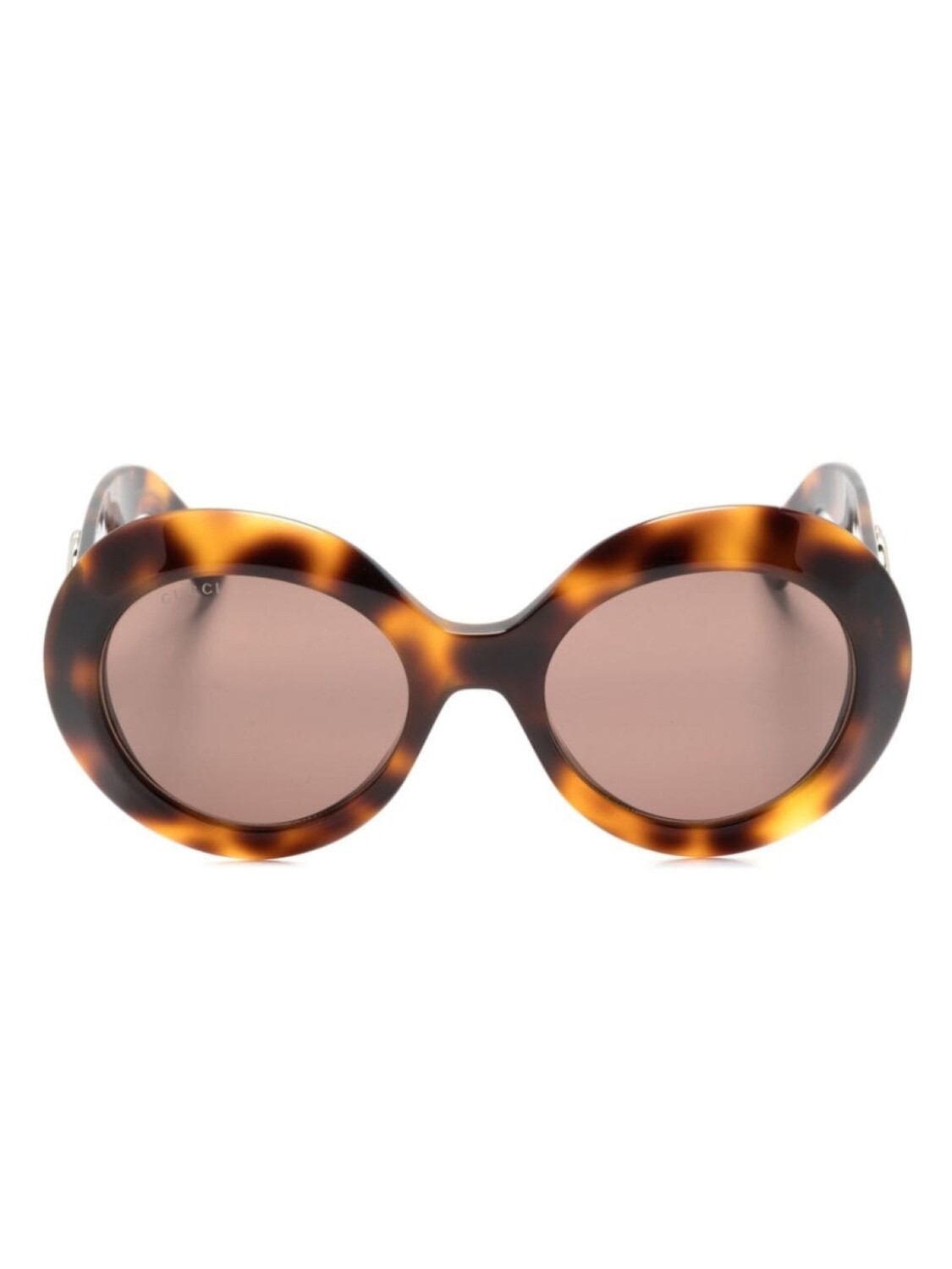 

Gucci Eyewear солнцезащитные очки в круглой оправе, коричневый