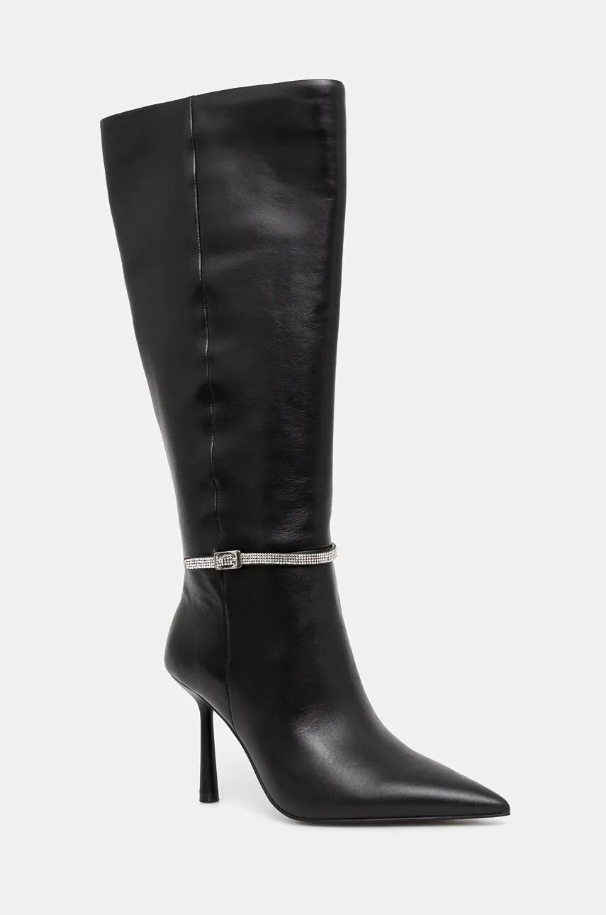 Сапоги женские Steve Madden Abbey RD-R из натуральной кожи на каблуке, черный
