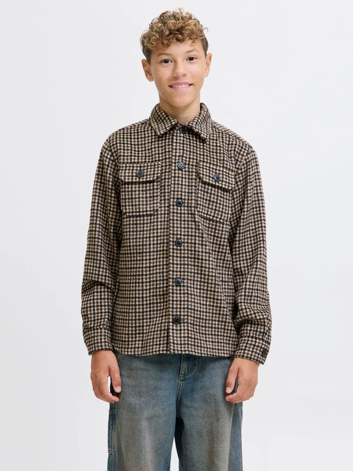 Рубашка-овершерт свободного кроя JACK & JONES Junior, делисиозо — фото 2