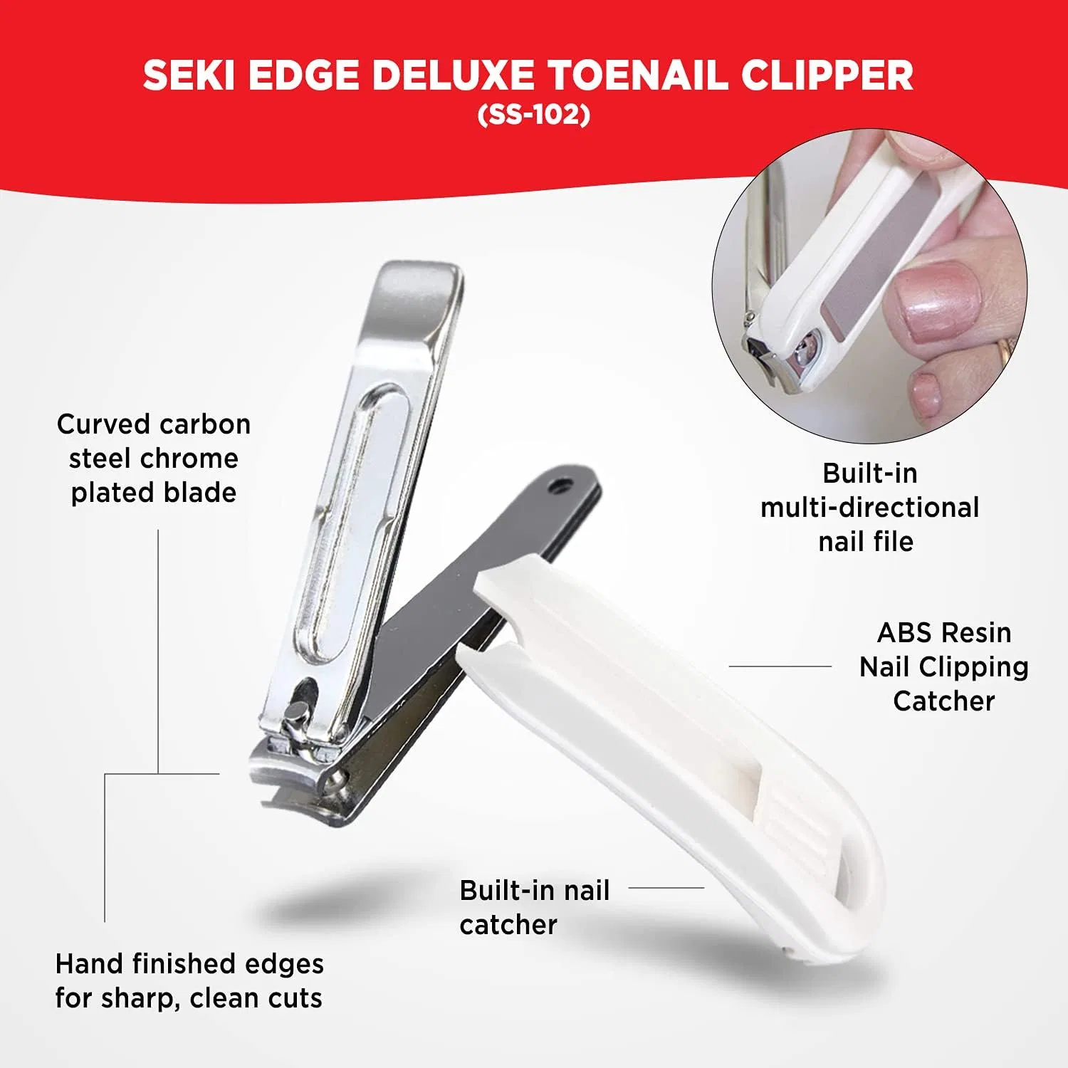 Кусачки для ногтей Seki Edge с хромированным покрытием Seki Edge — фото 2