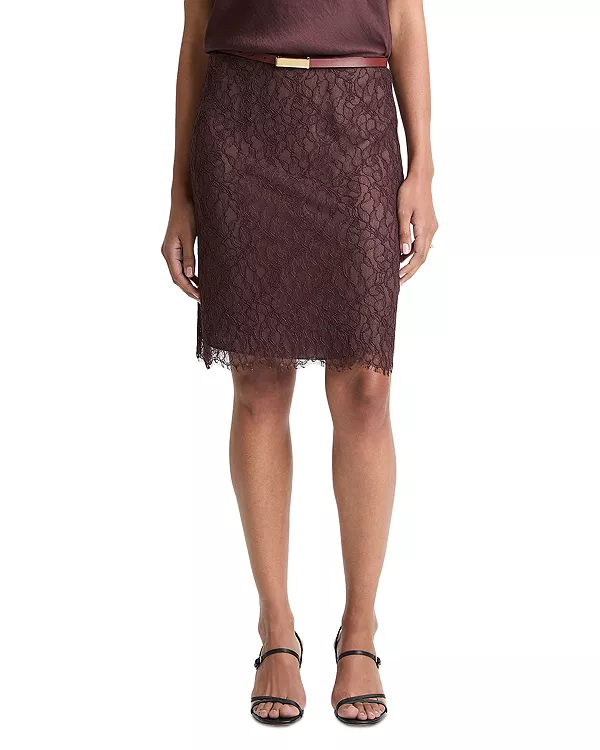 

Кружевная юбка Vince, фиолетовый
