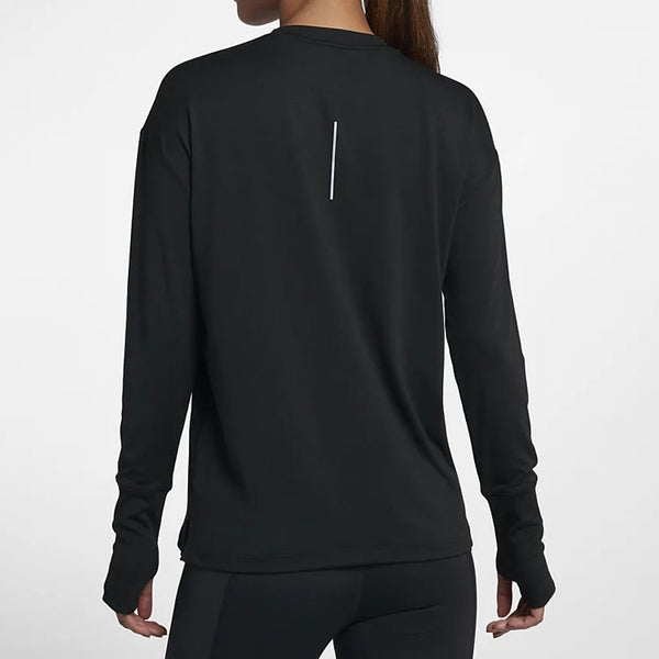 Свитер element casual sports round neck long sleeves running hoodie black Nike, черный — фото 4