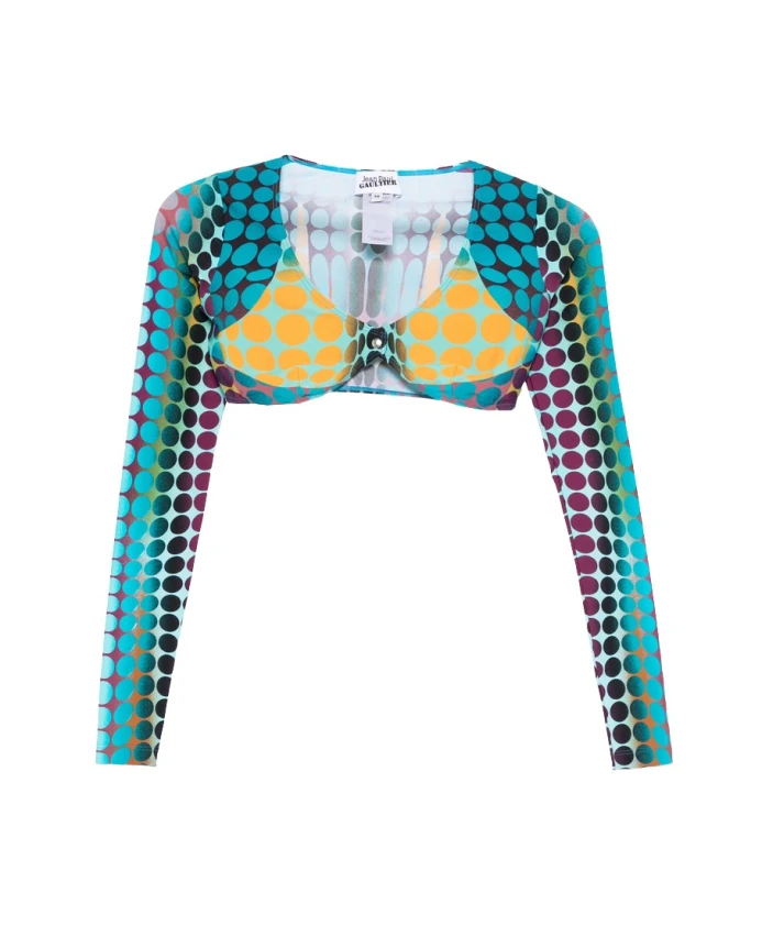 

Укороченный топ с квадратным вырезом. Jean Paul Gaultier, мультиколор