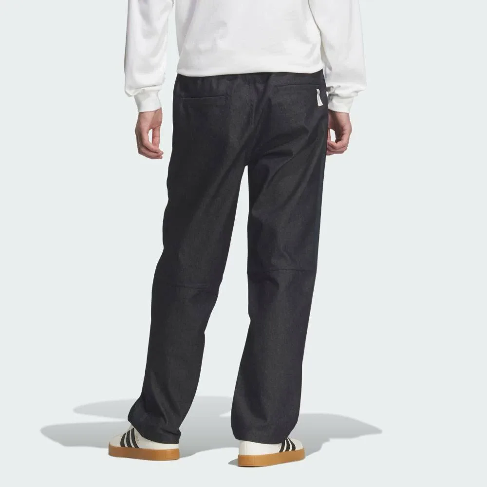 Джинсовые брюки Essentials Plus Regular Fit Stretch Denim полной длины с открытым низом Adidas, blue — фото 2