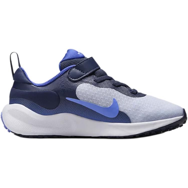 REVOLUTION 7 Детские повседневные туфли для дошкольников Nike, Soccer серый/Lightning синий/Cosmic синий/Pulse синий — фото 3