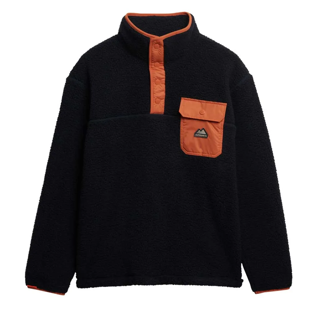 

Толстовка Superdry Fuji half zip, черный