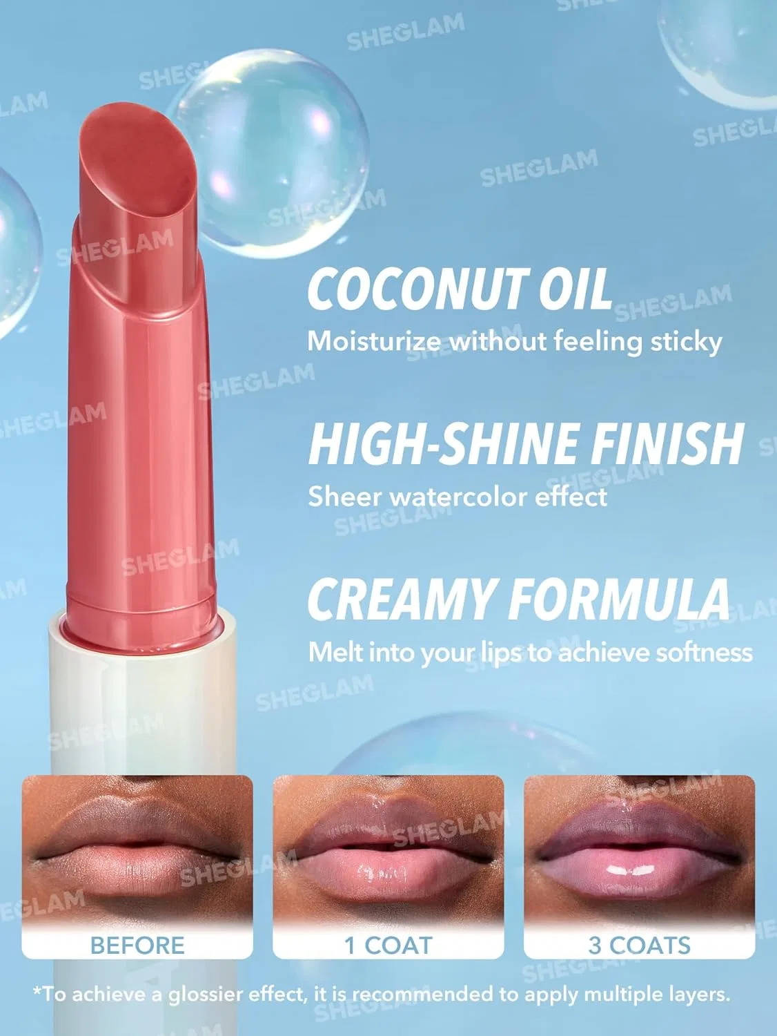 Блеск для губ SHEGLAM Plump Lip Plumper с кокосовым маслом, оттенок Makin' Me Blush, 50 г — фото 4
