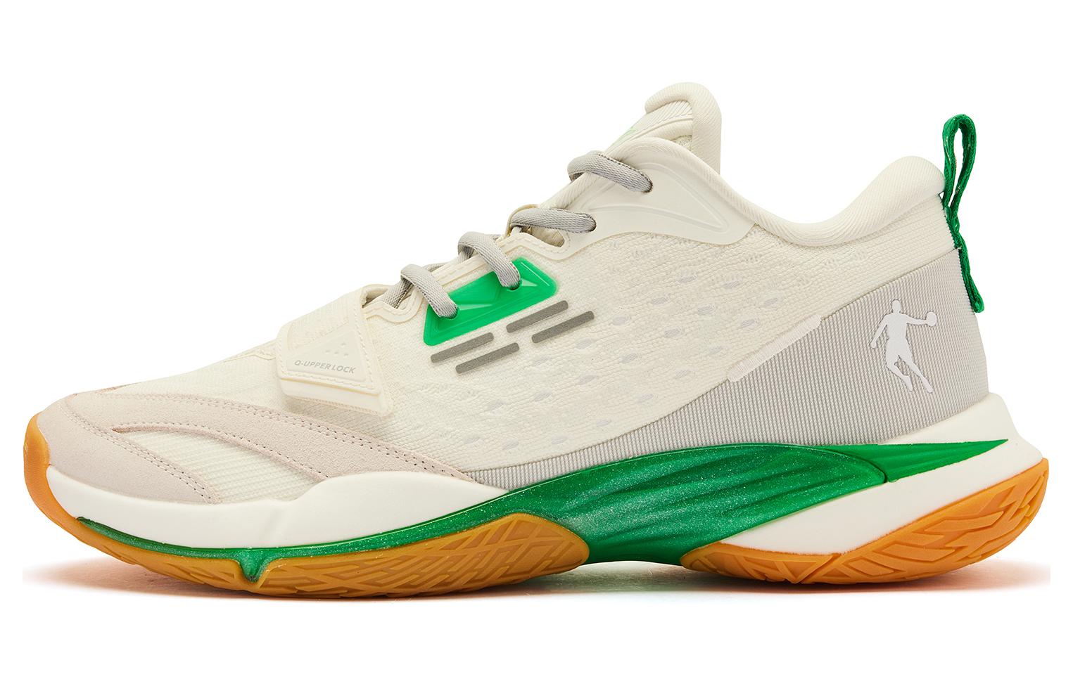 

QIAODAN Ветряные лезвия Fly By амортизирующие нескользящие дышащие низкие баскетбольные кроссовки мужские цвет слоновая кость - слоновая кость чистый серый, цвет Ivory Pure Gray