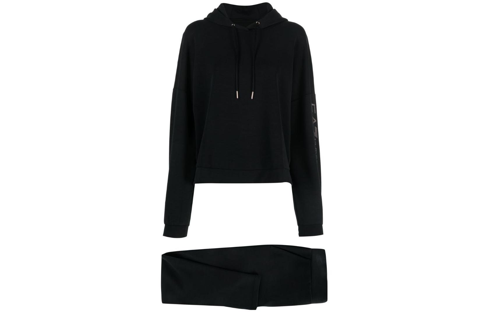 

Спортивный костюм из джерси с логотипом EMPORIO ARMANI, черный