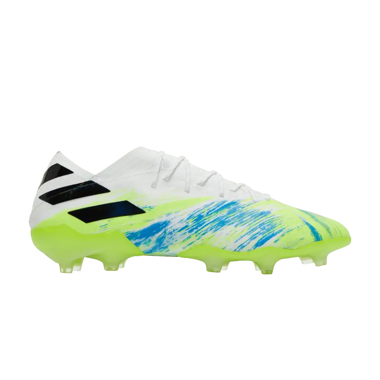 

Бутсы adidas Nemeziz 19.1 FG 'Tension Tape - Signal Green', белый