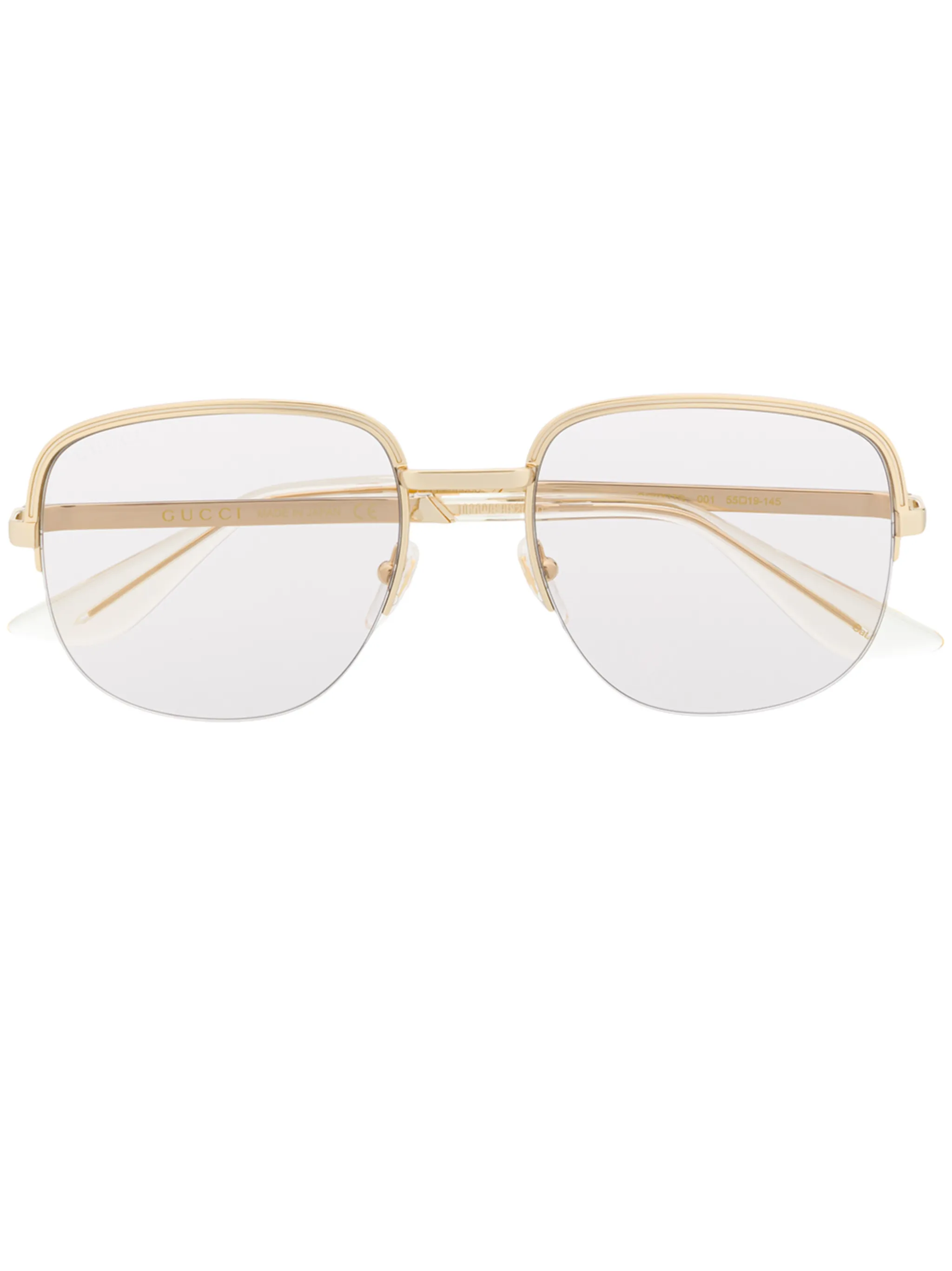 

Солнцезащитные очки в овальной оправе Gucci Eyewear, золотистый