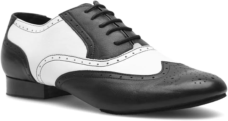 Мужские кожаные туфли для бальных танцев Rumpf 2168 Mark, Black White
