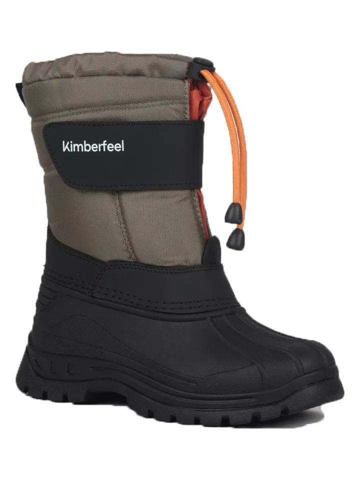 Зимние ботинки на липучках, Kimberfeel, зеленый/черный