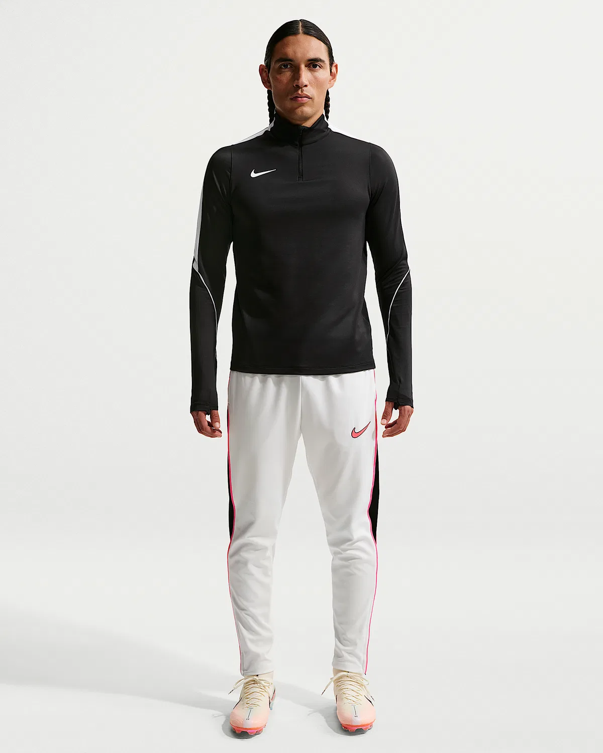 Мужская тренировочная футболка Dri-FIT Nike Strike, Black/White/White/White — фото 4