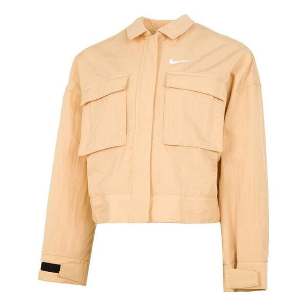 

Куртка (WMNS) Nike ' Sportswear Essential Casual Sports Woven Solid Color Short Jacket Autumn Orange, оранжевый