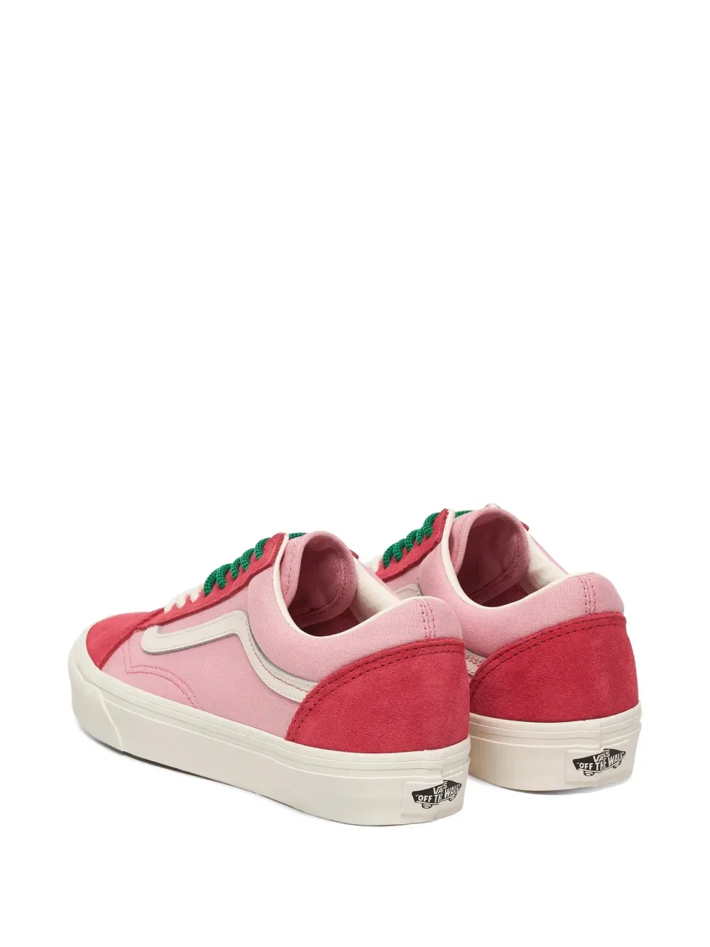 Кроссовки в стиле олдскул с контрастными вставками Vans, розовый — фото 4