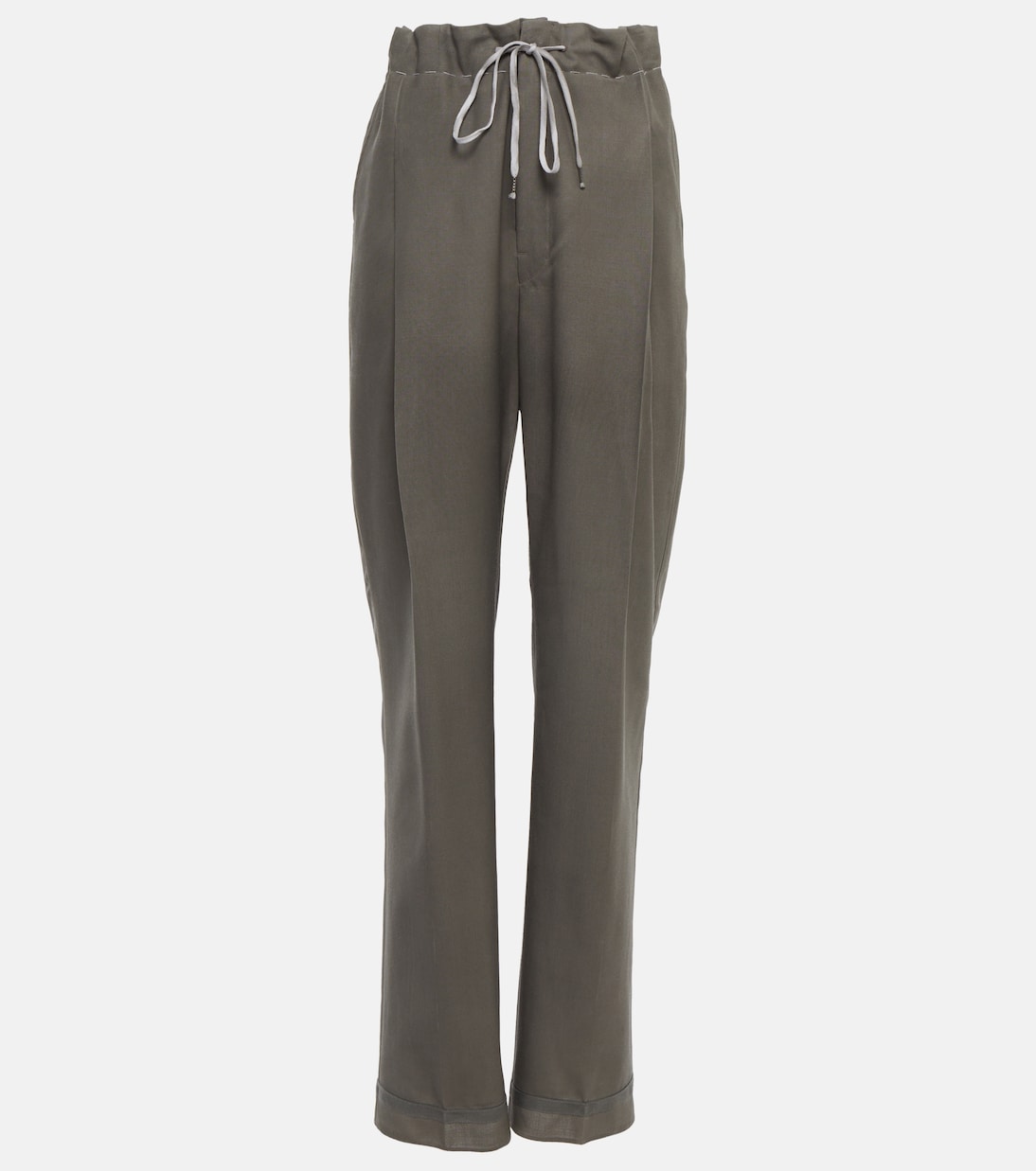 

Широкие шерстяные брюки Maison Margiela, серый