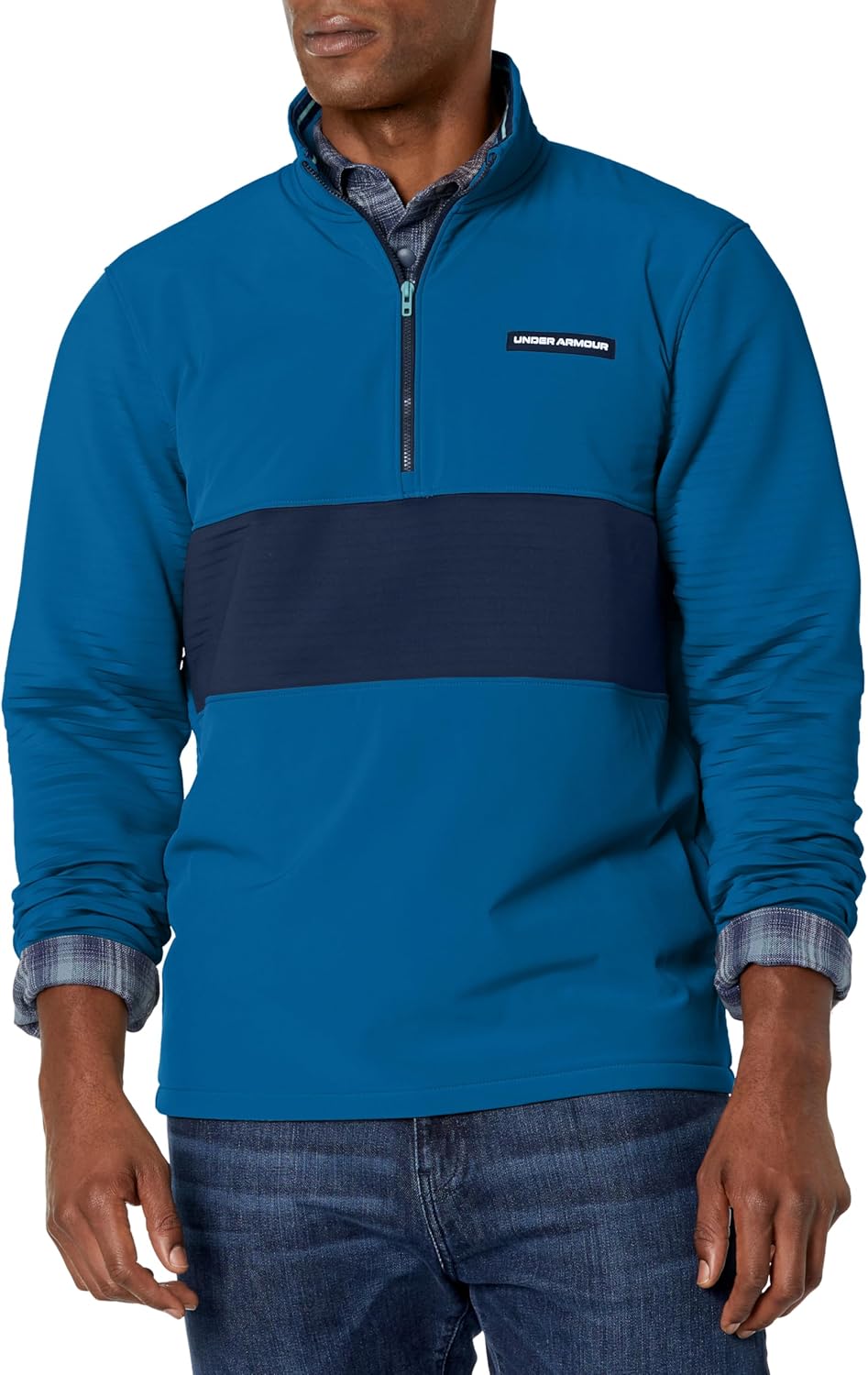 

Under Armour мужская толстовка Storm Daytona с молнией до половины, (426) Varsity Blue/Midnight Navy/White