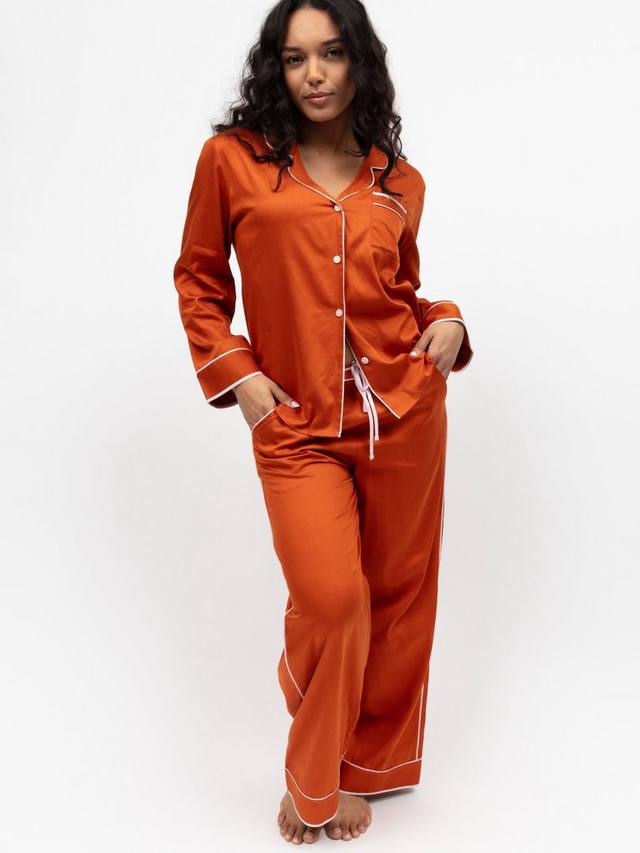 

Комплект пижамы Camden Wide Leg Long Fable & Eve, Burnt Orange