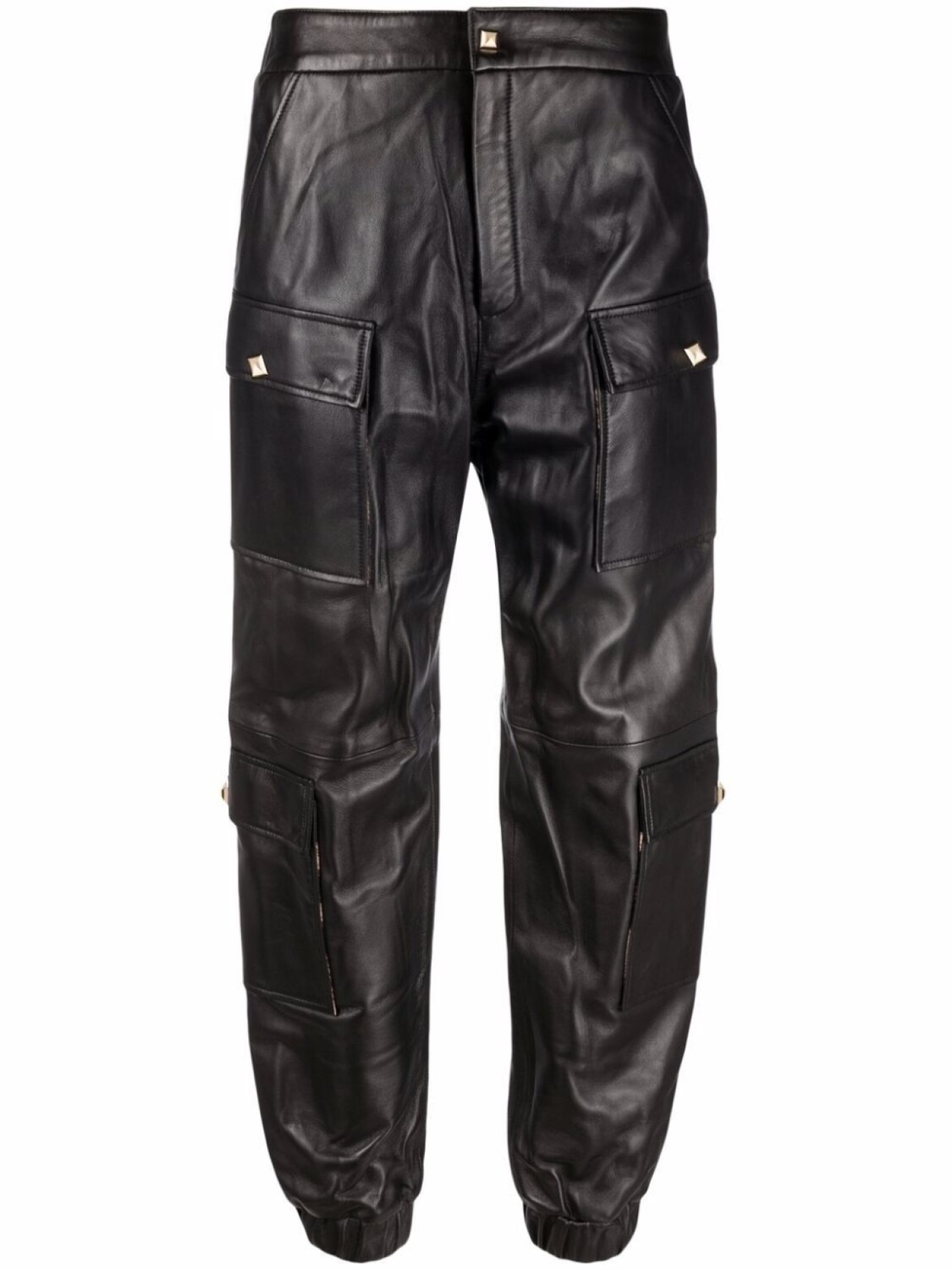 

Philipp Plein кожаные спортивные брюки, черный