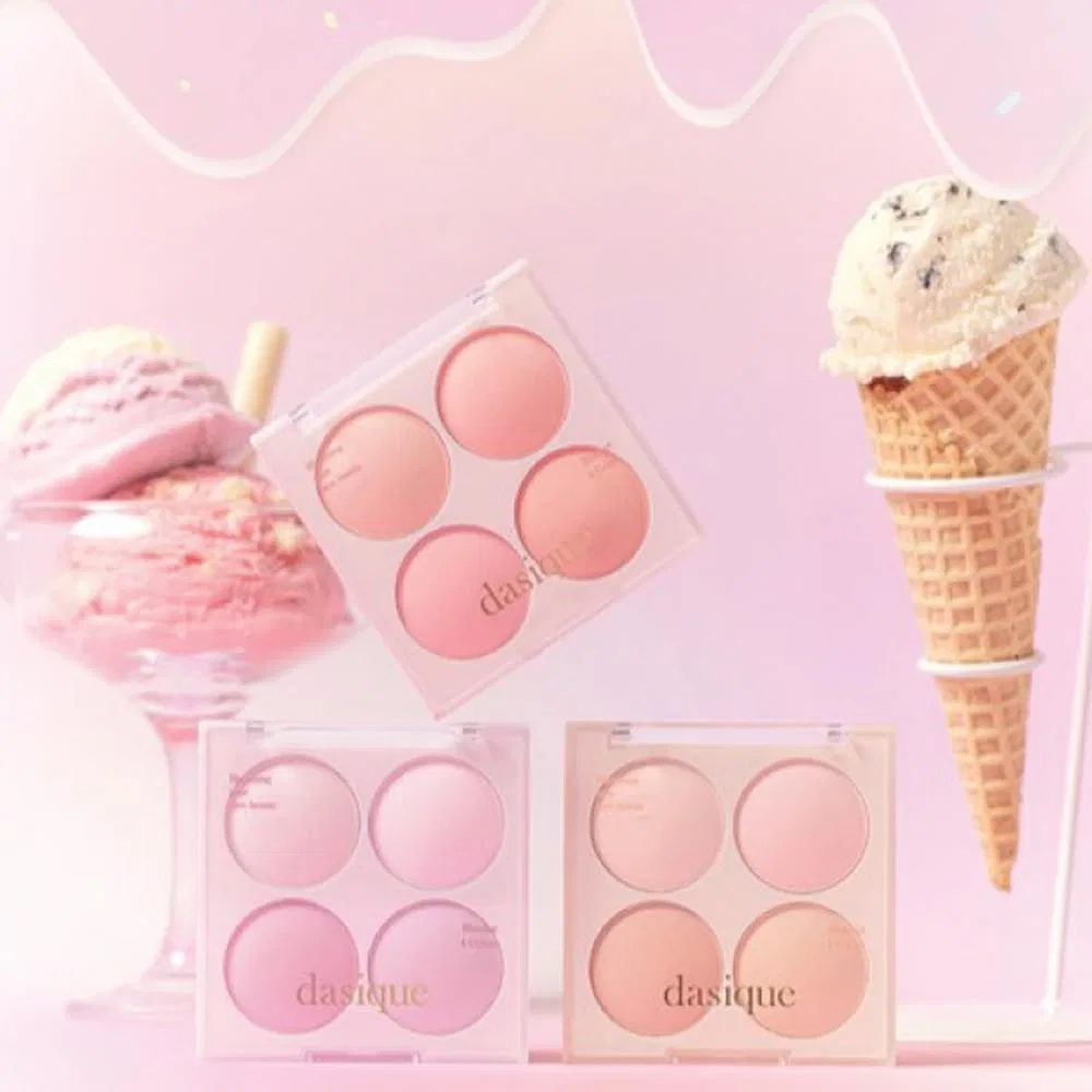 Палетка румян Blending Mood Cheek, 4 цвета, Dasique, #08 Blueberry Sorbet — фото 2
