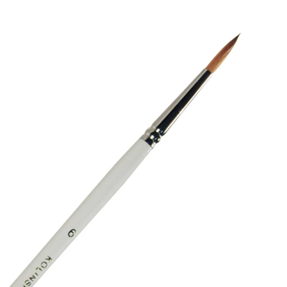 Кисть для акрила круглая из натурального волоса колонка, размер 6 A4N Aktive4Nails