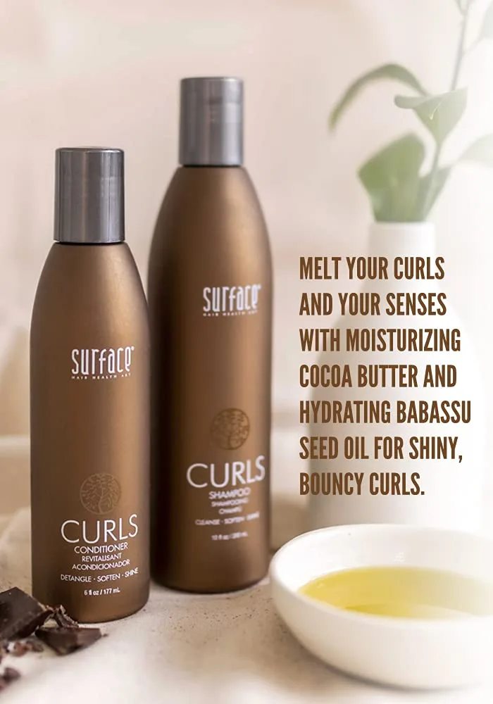 Surface Hair - Набор из трех средств: шампунь, кондиционер и несмываемый кондиционер - подчеркивает форму волос, придает блеск и обеспечивает стойкость укладки без пушистости. — фото 4
