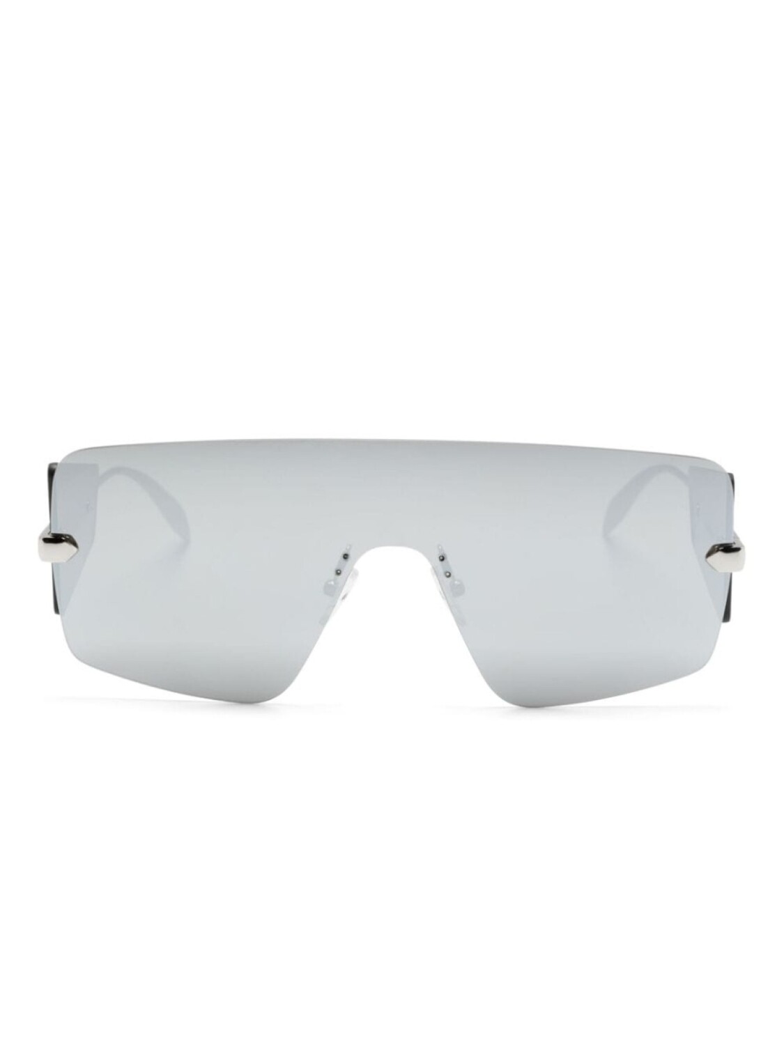 

Alexander McQueen Eyewear солнцезащитные очки-маска, серебристый