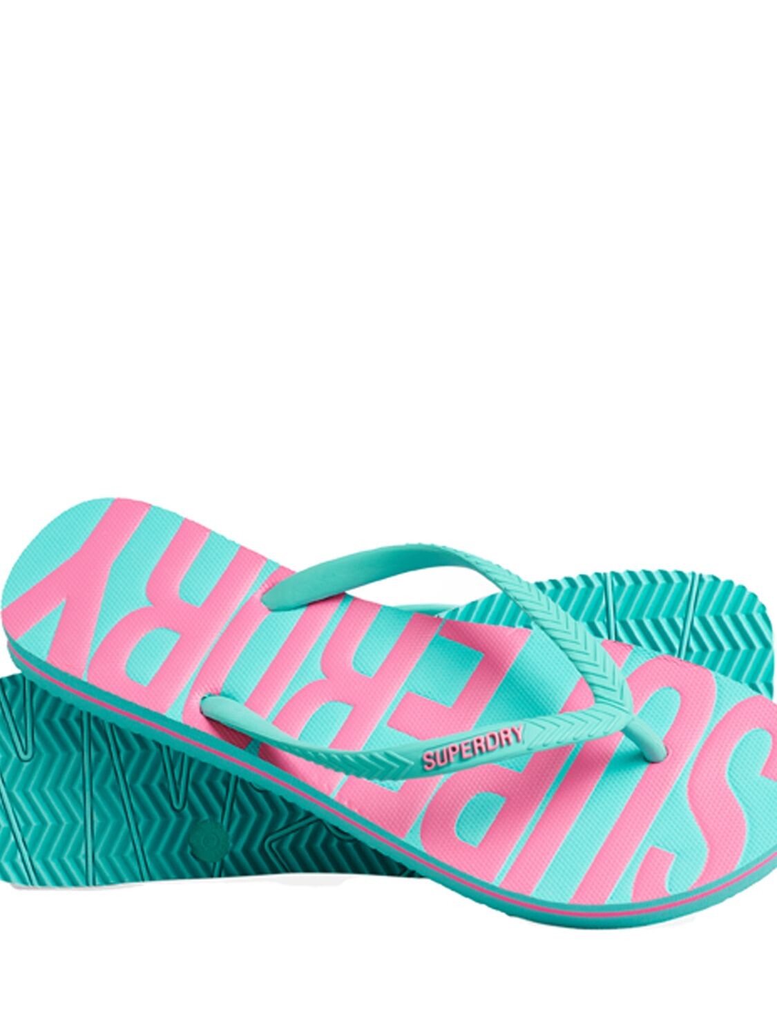 

Винтажные веганские шлепанцы Superdry, аква