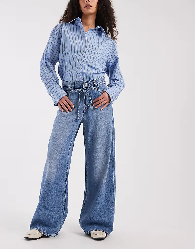 Джинсы Levis XL прямого кроя с завязками на талии Levi's, синий
