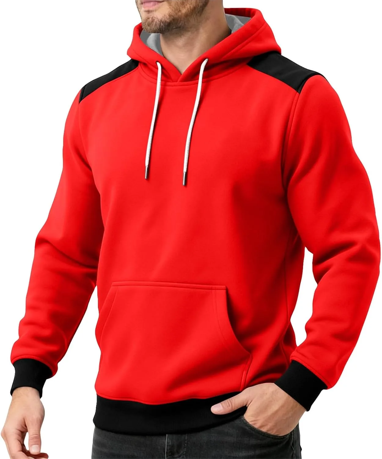 

Мужской свитшот-худи RTTUIOP с длинными рукавами и карманами