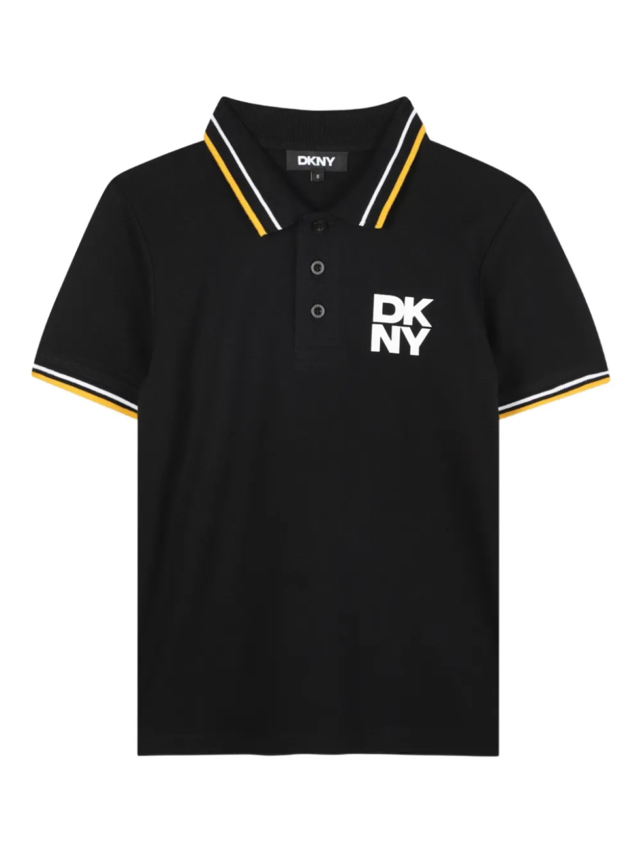 

Dkny Kids рубашка поло с воротником в полоску, черный