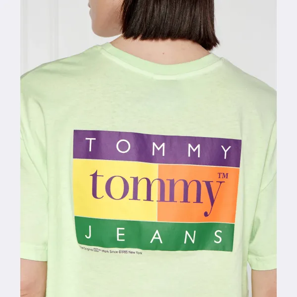 Укороченная футболка с летним флагом Tommy Hilfiger, зеленый — фото 4