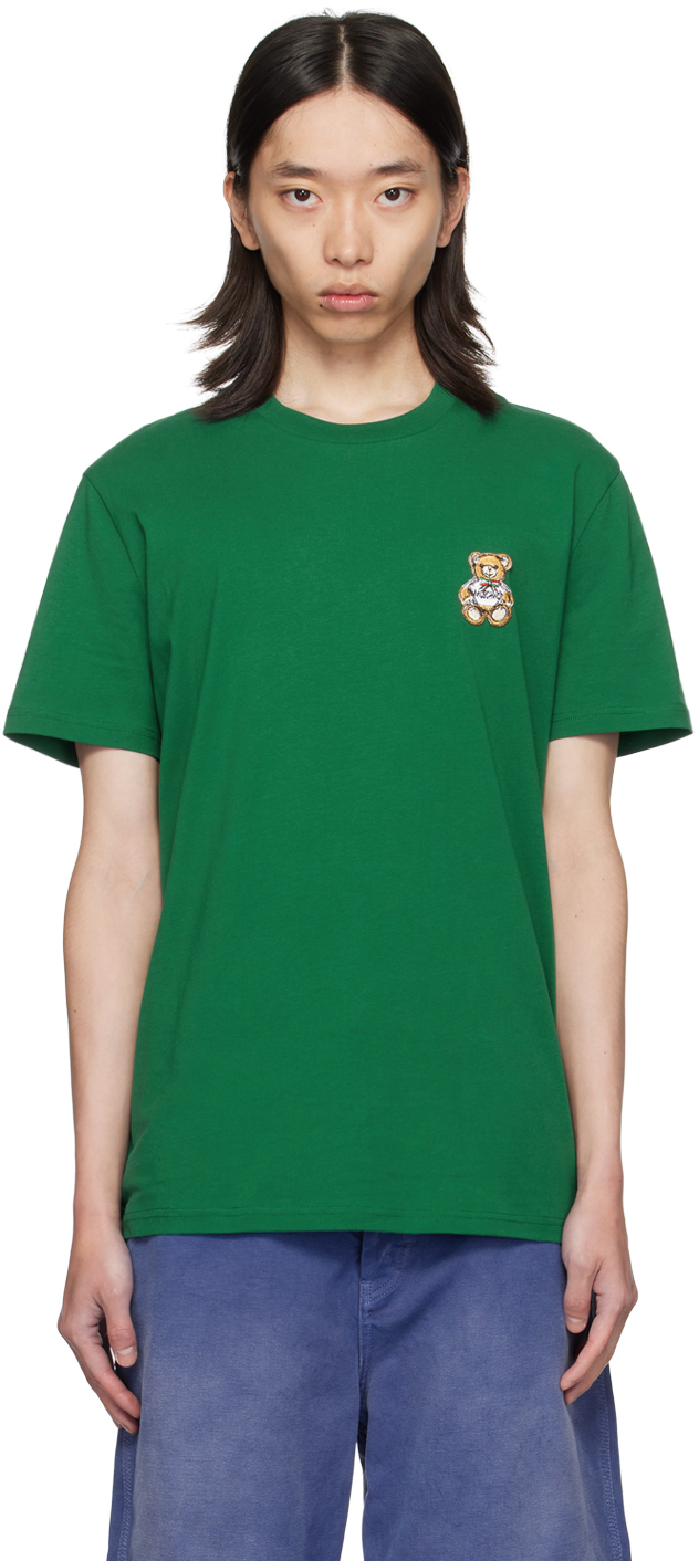 

Футболка с нашивкой Тедди Moschino, Green