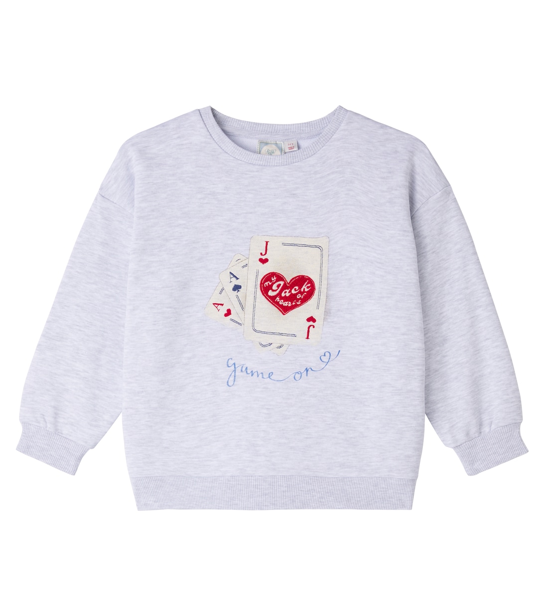 

x RHW Джемпер с принтом из хлопковой смеси Konges Sløjd, Light Grey Melange