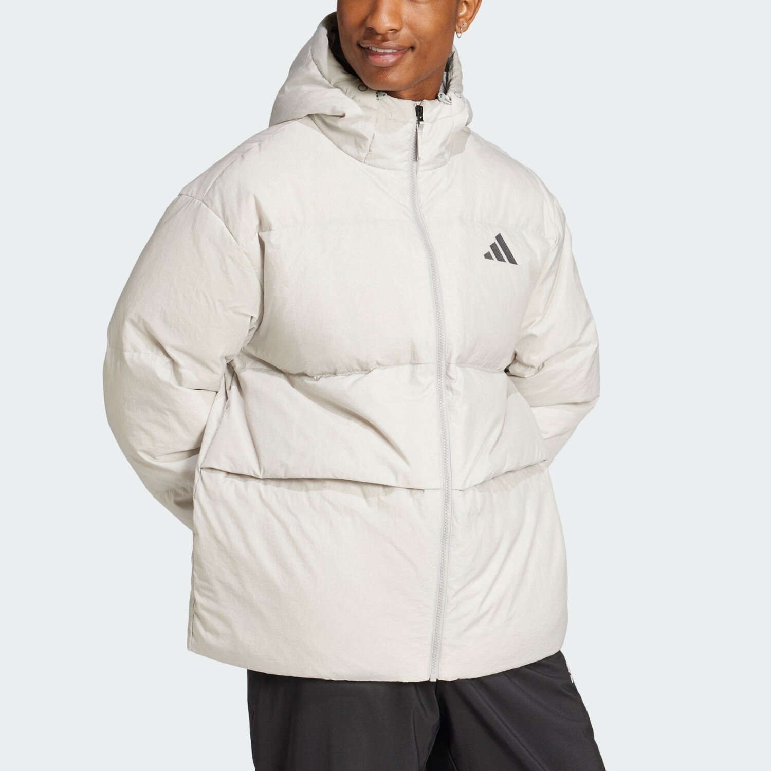 Стеганая куртка мужская светло-серый Adidas — фото 2
