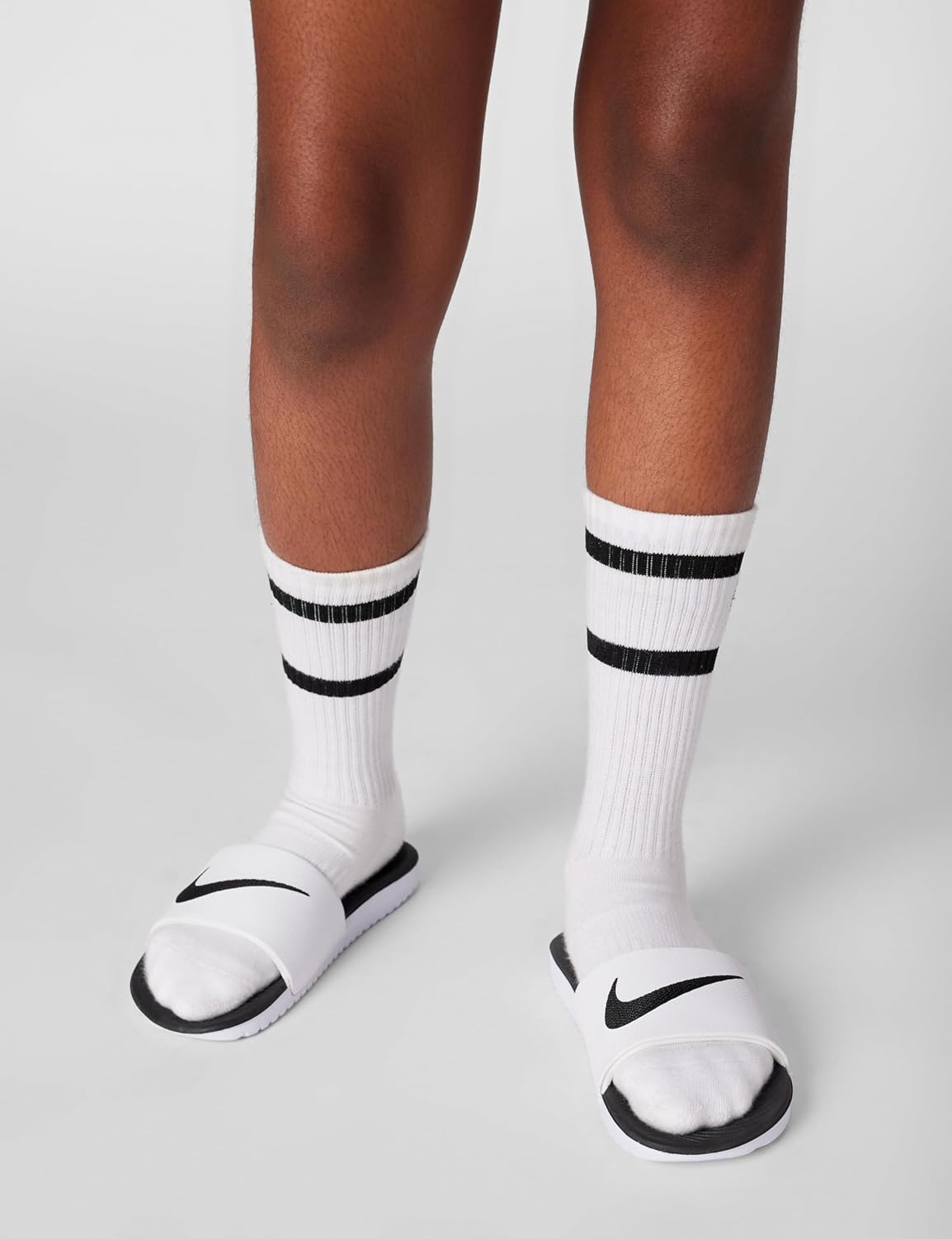 Сандалии Nike Kawa для детей, белый/черный — фото 2