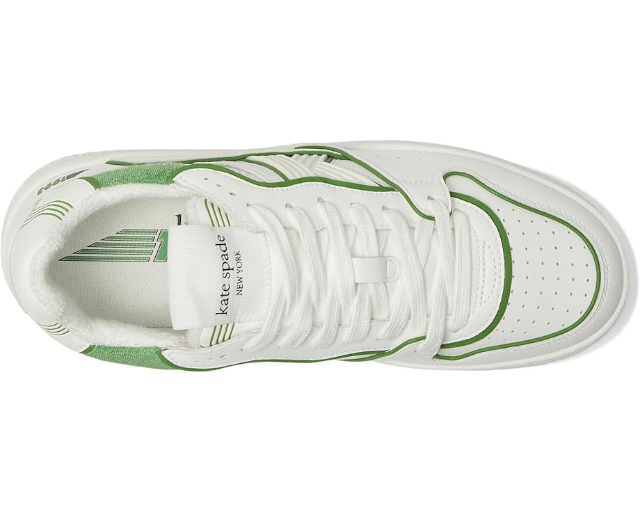 Кроссовки Kate Spade New York 93 Kicks Low Top Lace Up Sneaker, цвет True White/KS Green — фото 2