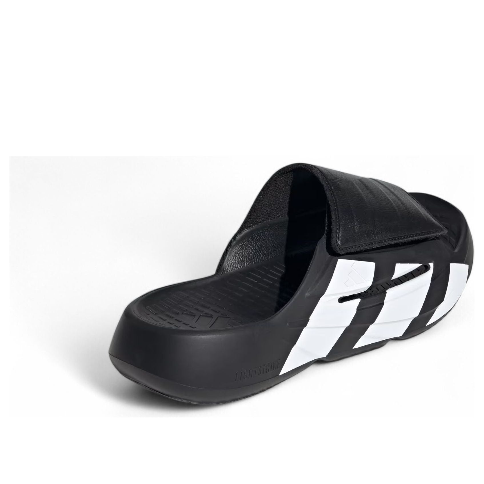 Шлепанцы Adidas Lightblaze 'Black White' — фото 4