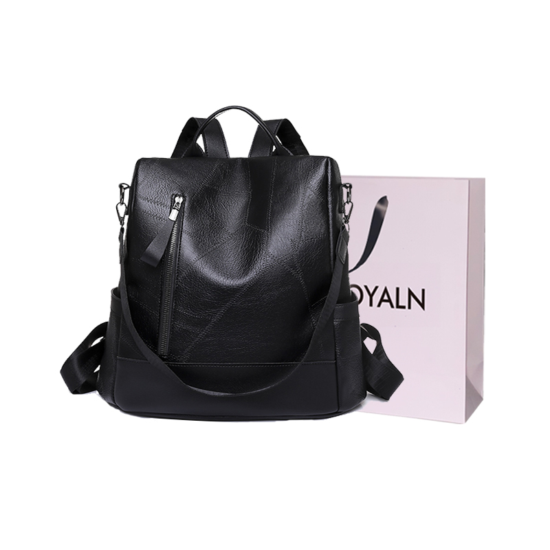 

LOUIS ROYALN Женский рюкзак для поездок на работу, Black+Custom Shopping Bag