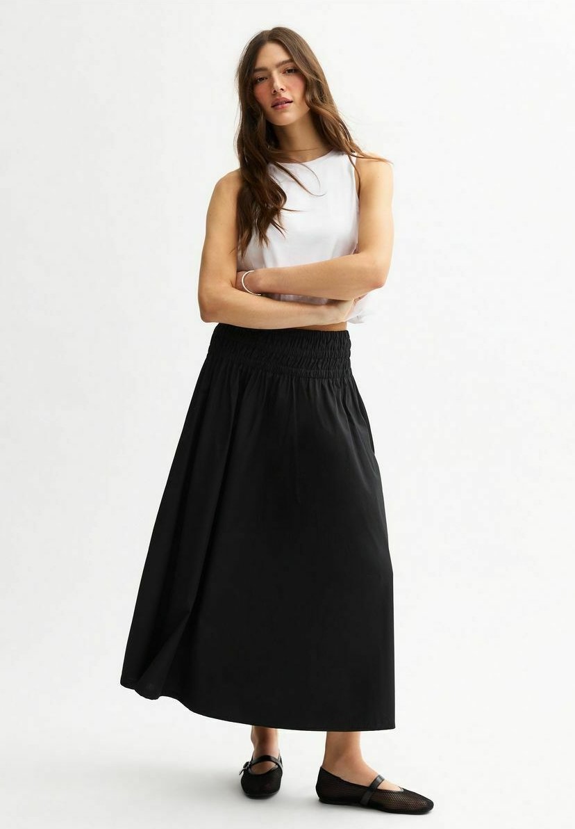 

Юбка А-силуэта SHIRRED WAIST MIDI New Look, черный