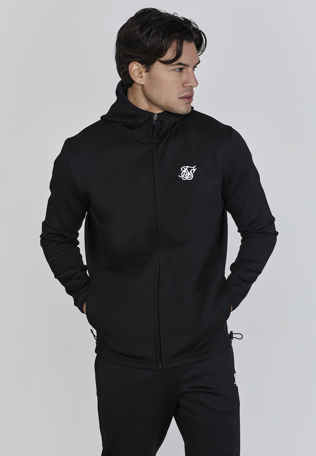 

Толстовка на молнии FULL HOODIE SIKSILK, черный