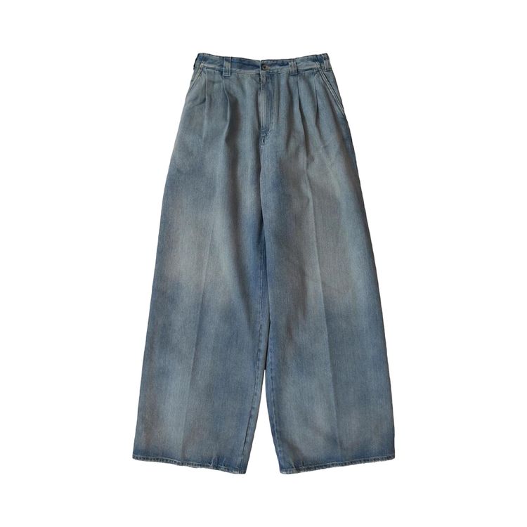 

Джинсы Maison Margiela Pleated Wide Leg Jeans 'Blue', синий