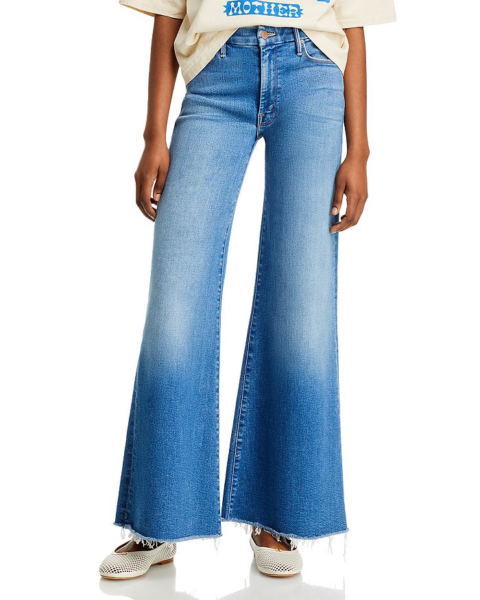 

Джинсы Roller High Rise Wide Leg в Work Hard MOTHER, синий