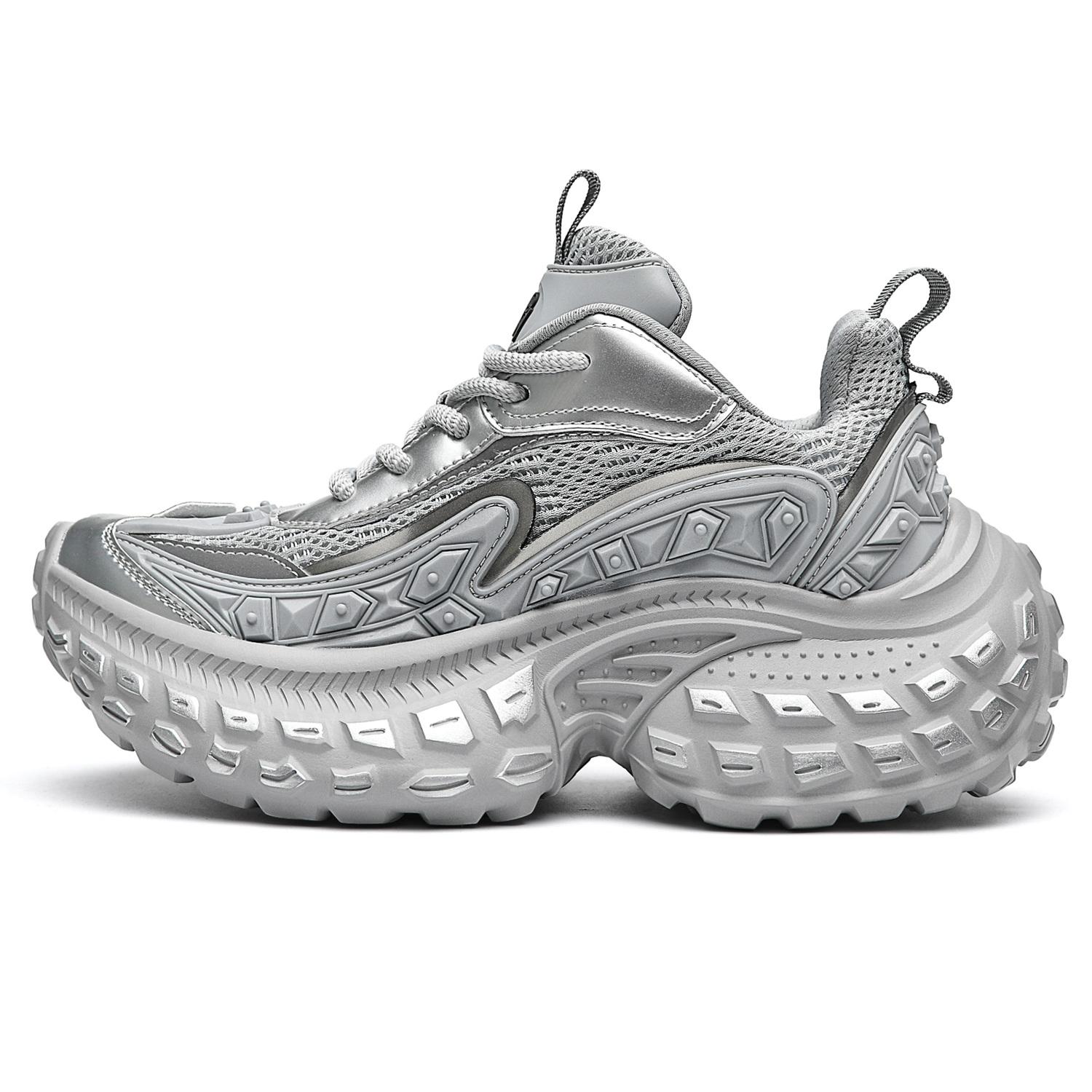 

MVA Низкие массивные кроссовки унисекс серебристые, цвет Silver