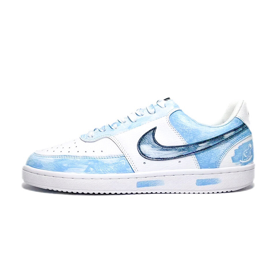 

Кроссовки Nike Court Vision 1 Skateboarding Shoes Women's Low-top Blue, голубой, Синий, Кроссовки Nike Court Vision 1 Skateboarding Shoes Women's Low-top Blue, голубой