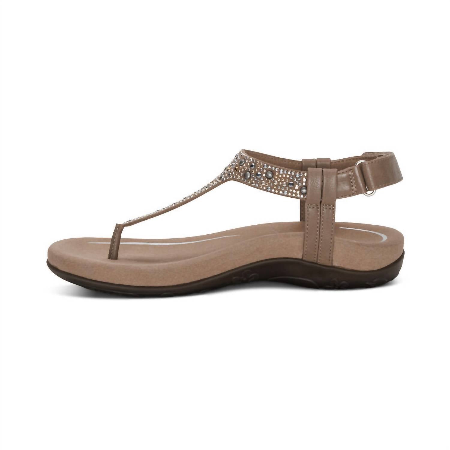 Женские сандалии Marni Toe Post Walking Sandal в цвете Taupe Sparkle Aetrex — фото 3