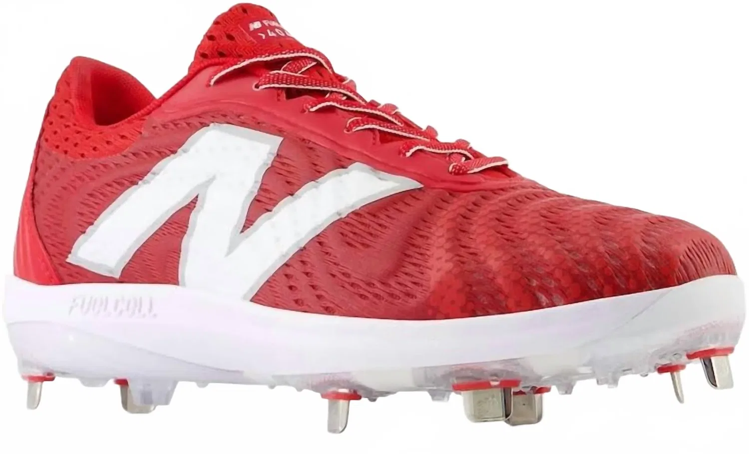 New Balance Унисекс - Металлические спортивные кроссовки Fuelcell 4040V7 красного цвета — фото 3